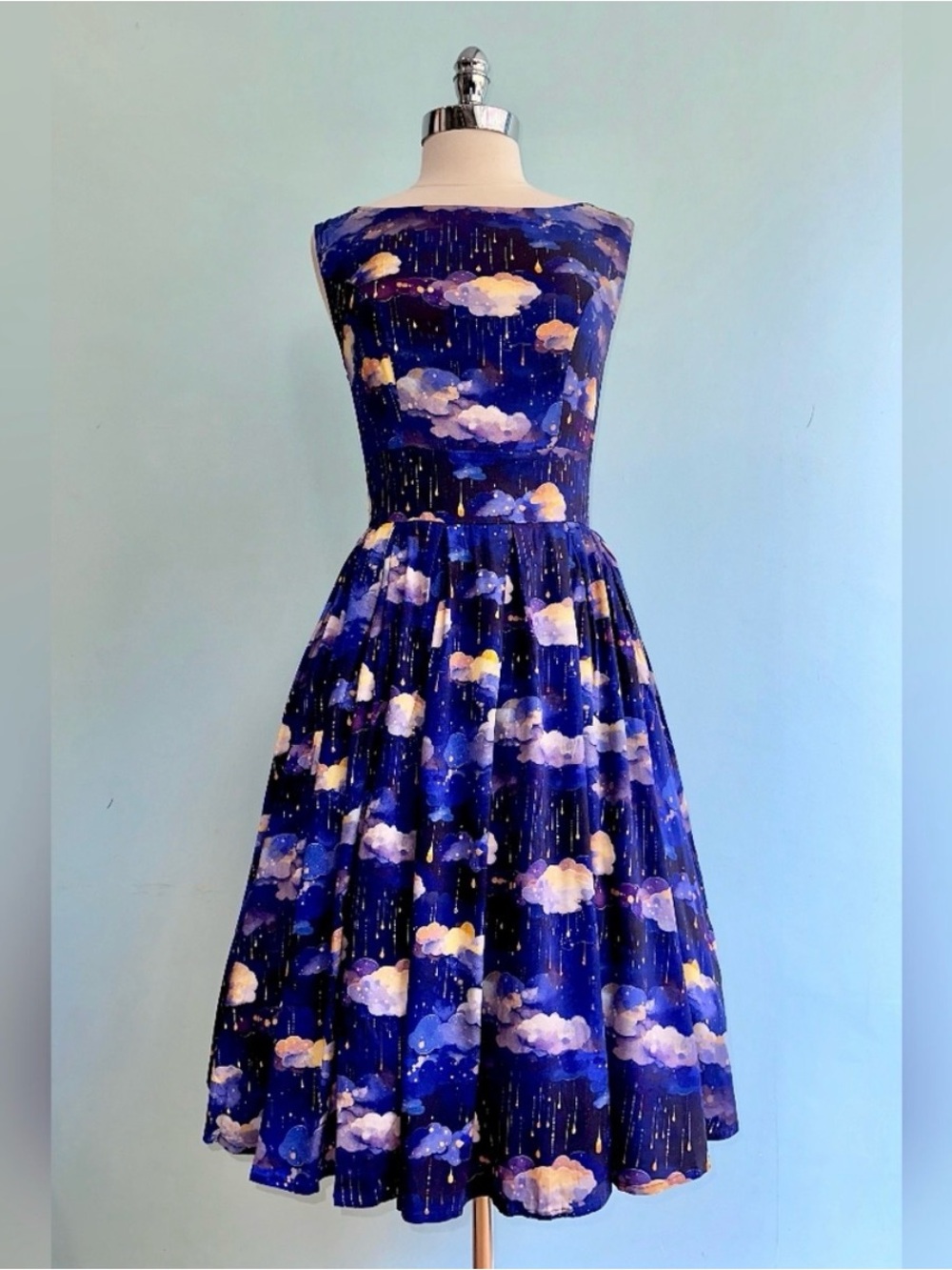 Miss Lulo Lily Rain Cloud Dress